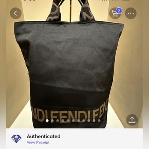 Fendi Roma 1925 Nylon Zippered Tote